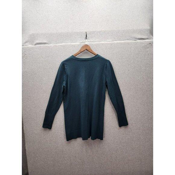 J. Jill Teal Long Sleeve Sweater Petite Cotton Blend Womens Professional Knitwea - Picture 5 of 5